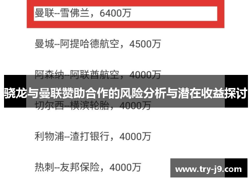 骁龙与曼联赞助合作的风险分析与潜在收益探讨 骁龙与曼联赞助合作的风险分析与潜在收益探讨